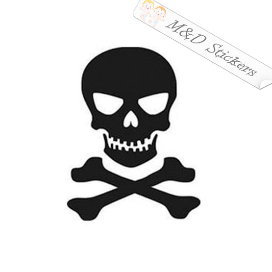Pirate Skull (4.5" - 30") Vinyl Decal in Different colors & size for Cars/Bikes/Windows