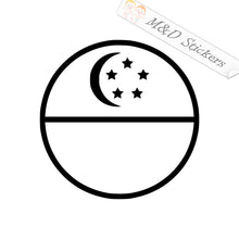 Singapore Flag (4.5" - 30") Decal in Different colors & size for Cars/Bikes/Windows