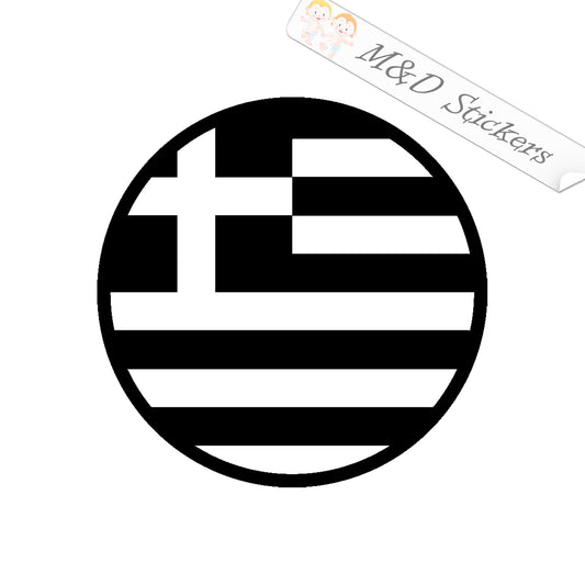 Greece Flag (4.5" - 30") Decal in Different colors & size for Cars/Bikes/Windows