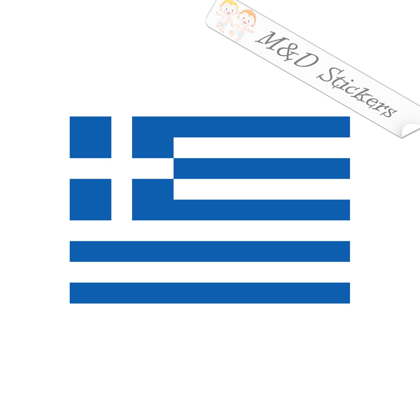 Greece Flag (4.5" - 30") Decal in Different colors & size for Cars/Bikes/Windows