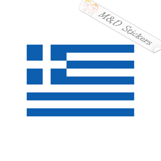 Greece Flag (4.5" - 30") Decal in Different colors & size for Cars/Bikes/Windows