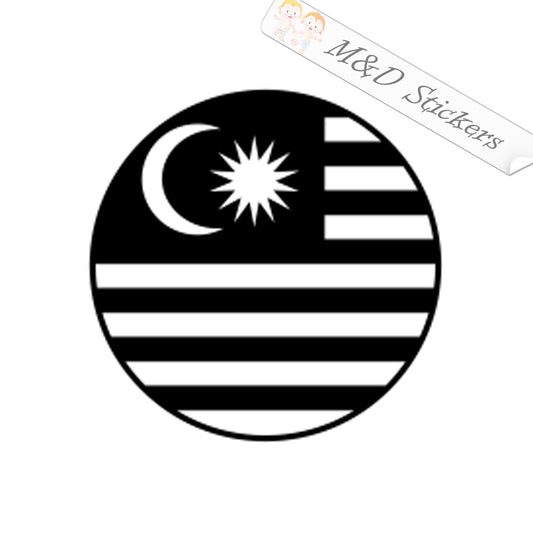 Malaysian Flag (4.5" - 30") Decal in Different colors & size for Cars/Bikes/Windows
