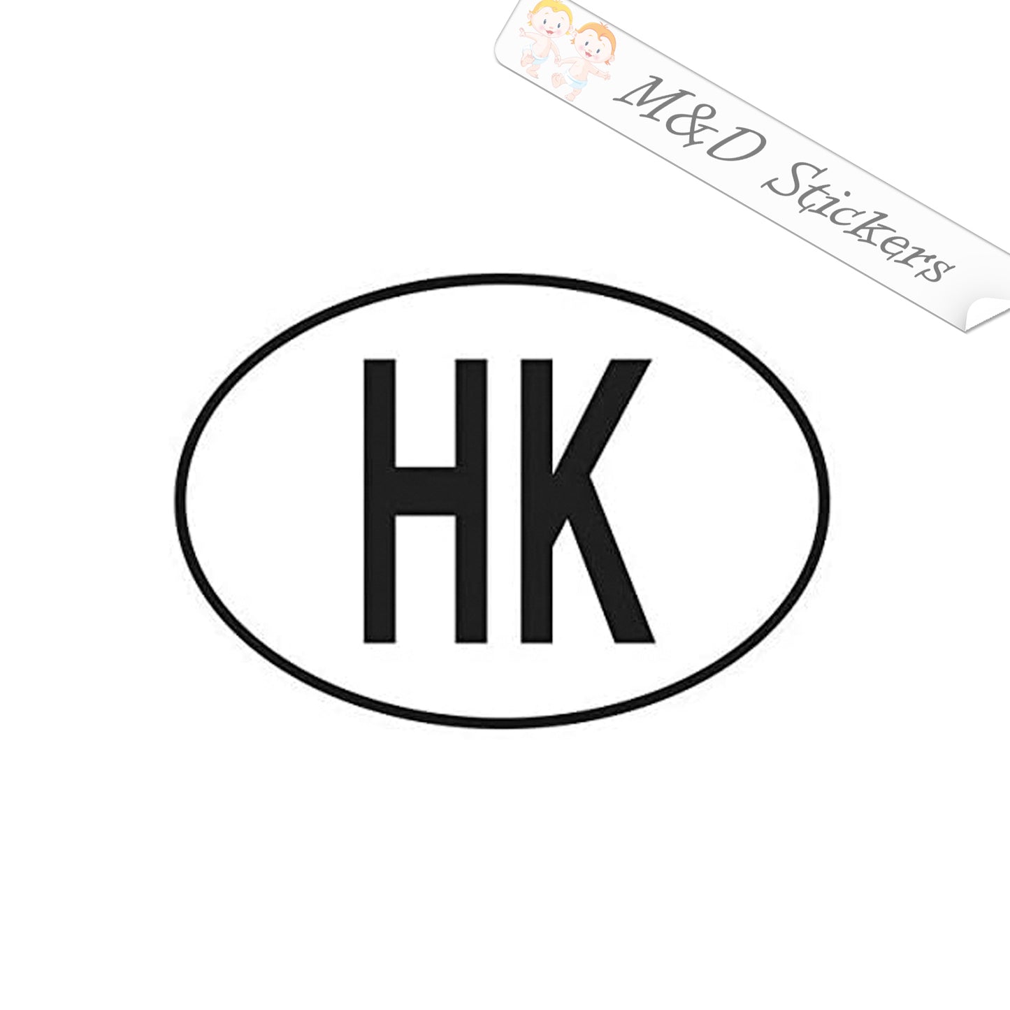 Hong Kong Eurostyle bumper sticker (4.5" - 30") Decal in Different colors & size for Cars/Bikes/Windows