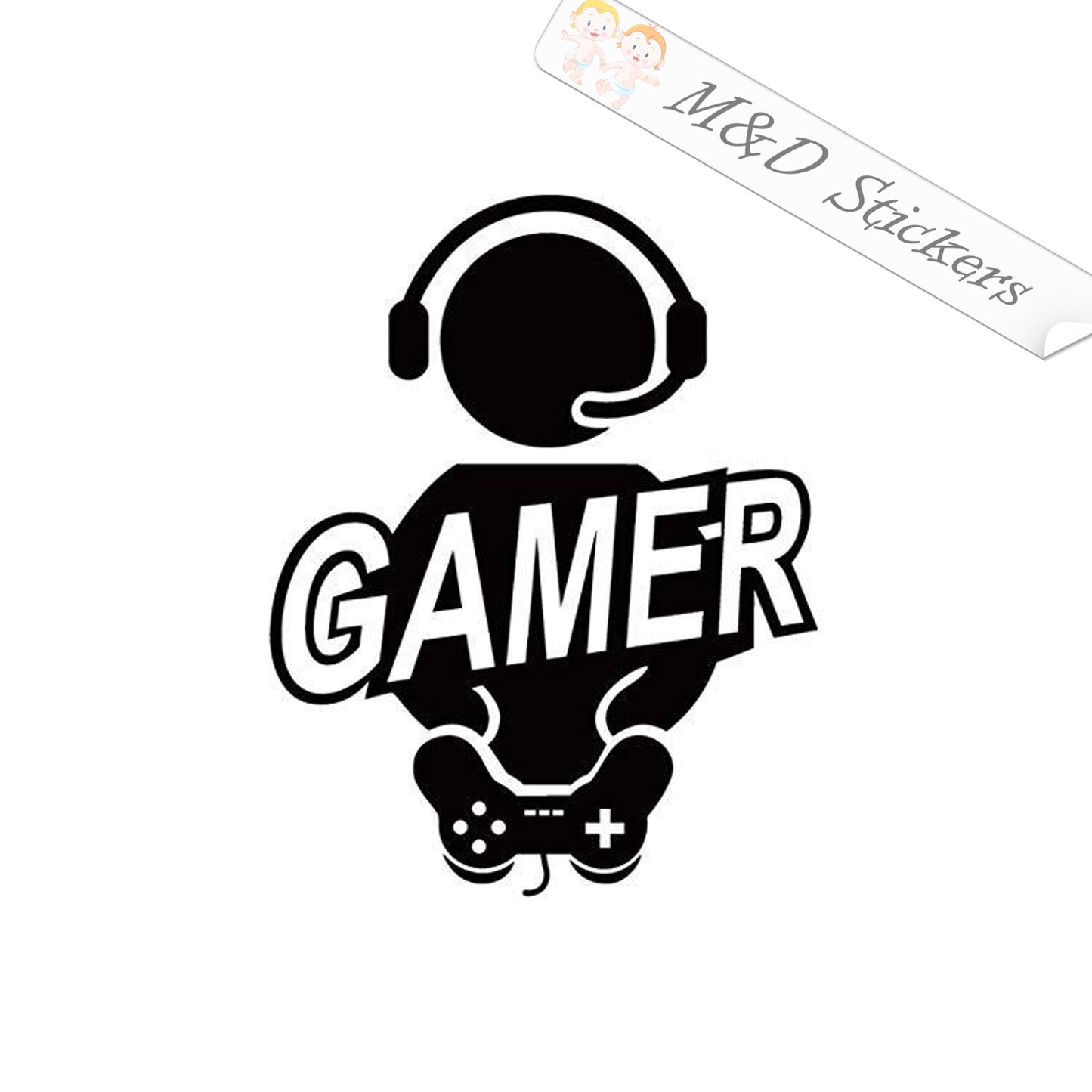 2x Gamer Vinyl Decal Sticker Different colors & size for Cars/Bikes/Windows