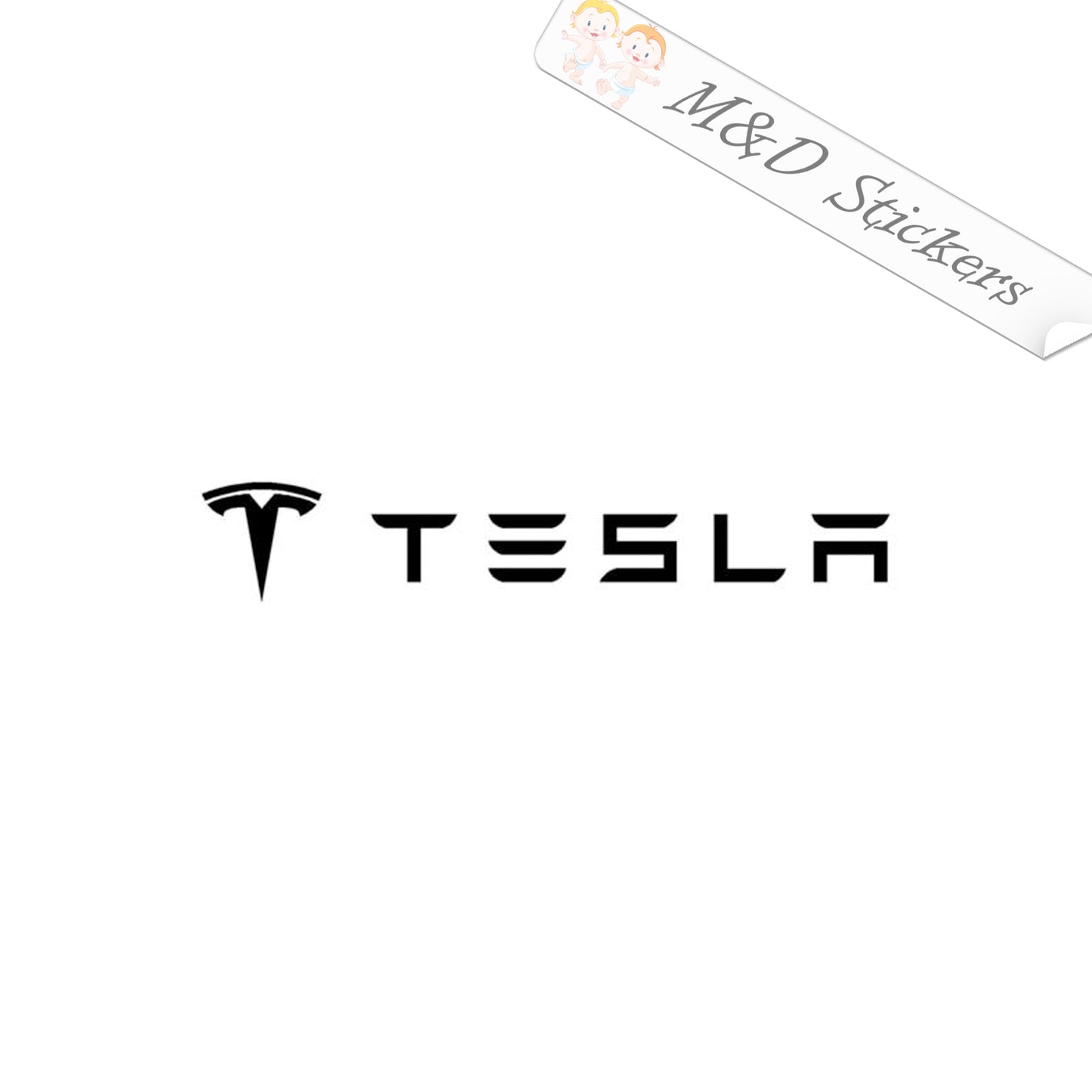 2x Tesla Logo Vinyl Decal Sticker Different colors & size for Cars/Bikes/Windows