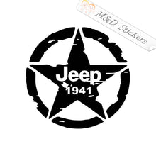 Distressed Jeep Star (4.5" - 30") Vinyl Decal in Different colors & size for Cars/Bikes/Windows