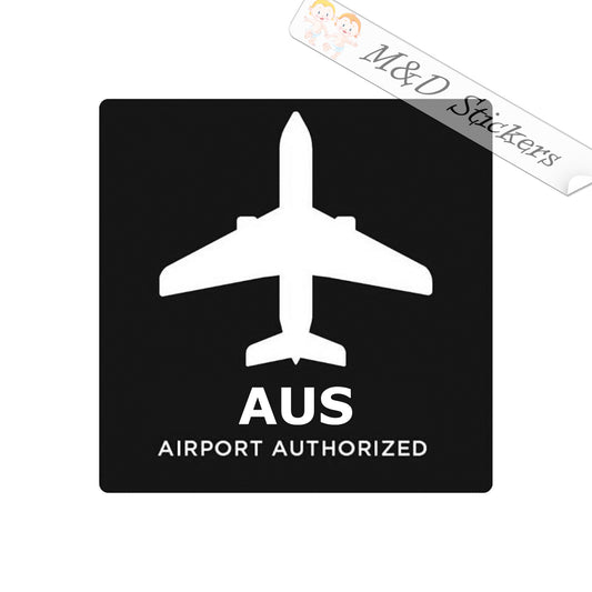AUS airport authorized (6" - 30") Vinyl Decal in Different colors & size for Cars/Bikes/Windows
