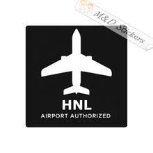 HNL airport authorized (6" - 30") Vinyl Decal in Different colors & size for Cars/Bikes/Windows