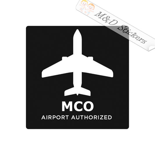 MCO airport authorized (6" - 30") Vinyl Decal in Different colors & size for Cars/Bikes/Windows
