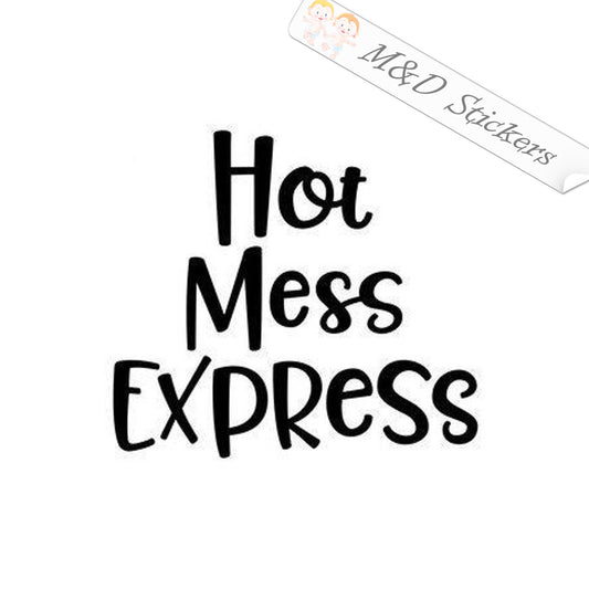 2x Hot Mess Express Vinyl Decal Sticker Different colors & size for Cars/Bikes/Windows