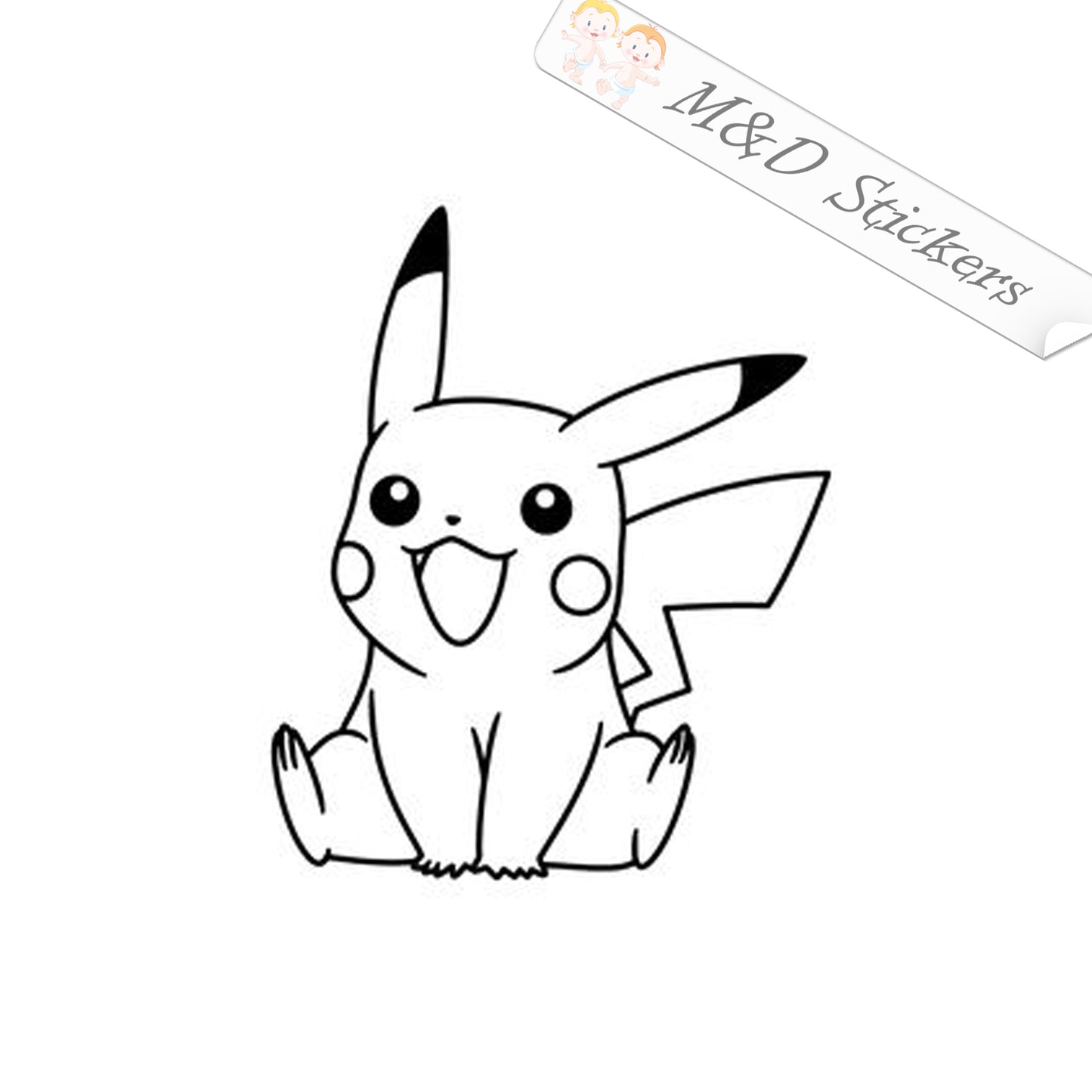 2x Pokemon Pikachu Vinyl Decal Sticker Different colors & size for Cars/Bikes/Windows