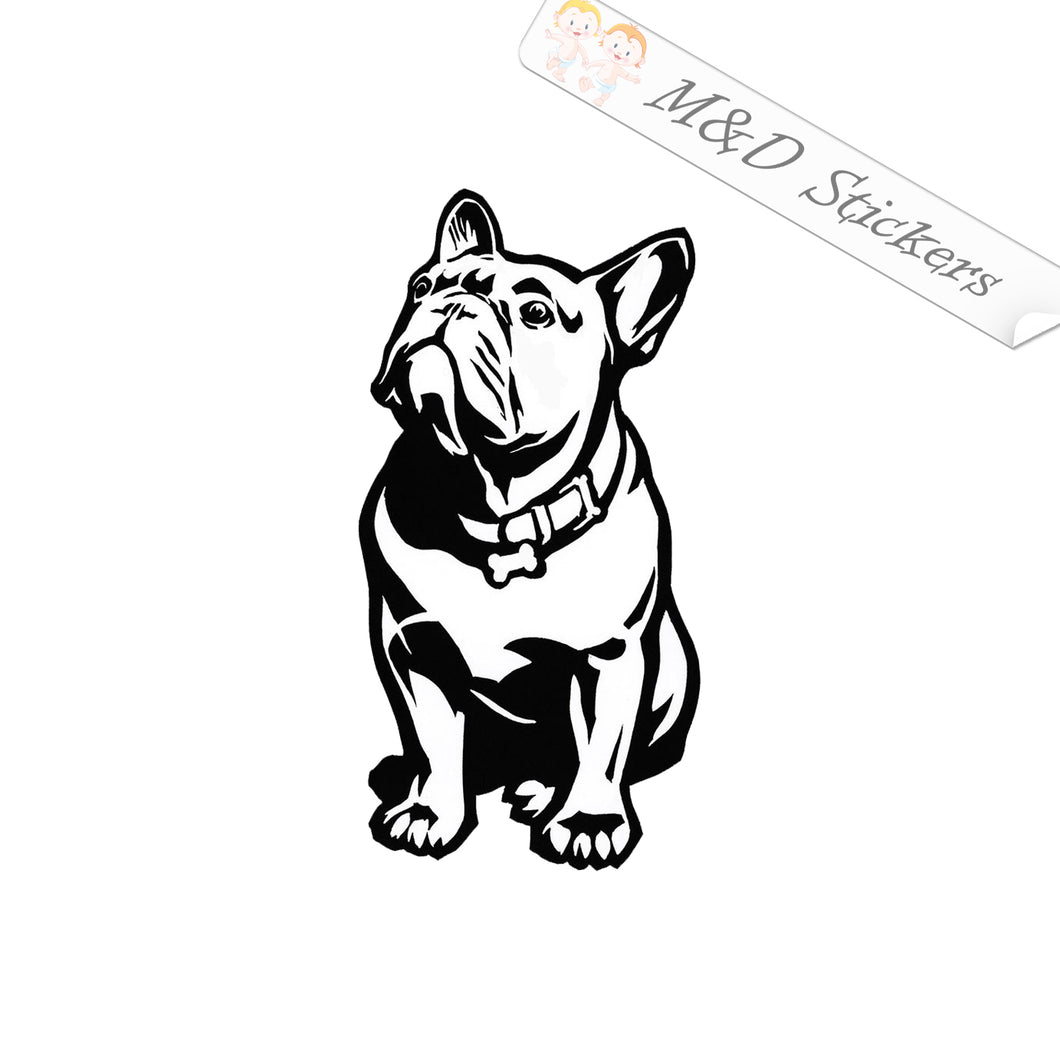 2x French bulldog Dog Vinyl Decal Sticker Different colors & size for Cars/Bikes/Windows