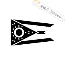 Ohio Flag (4.5" - 30") Vinyl Decal in Different colors & size for Cars/Bikes/Windows