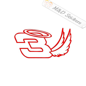 Dale Earnhardt number 3 wings (4.5" - 30") Vinyl Decal in Different colors & size for Cars/Bikes/Windows