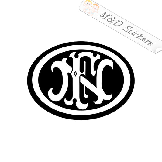FN Herstal Arms manufacturers company Logo (4.5" - 30") Vinyl Decal in Different colors & size for Cars/Bikes/Windows