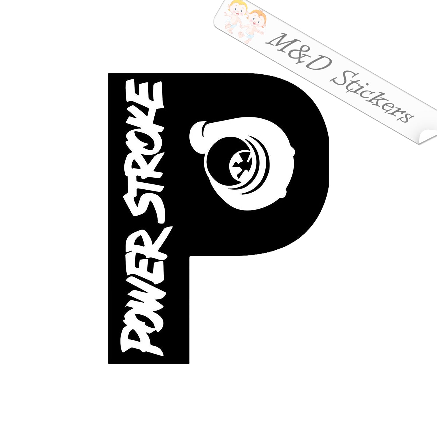 Powerstroke Diamond Sticker Powerstroke Window Stickers