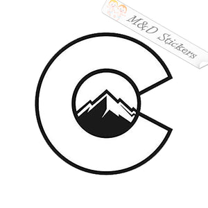 Colorado State Flag Mountains (4.5" - 30") Vinyl Decal in Different colors & size for Cars/Bikes/Windows
