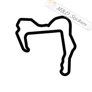Buttonwillow Raceway Park Car racing track (4.5" - 30") Vinyl Decal in Different colors & size for Cars/Bikes/Windows
