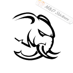 Dodge Hellephant Logo (4.5" - 30") Vinyl Decal in Different colors & size for Cars/Bikes/Windows