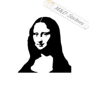 2x Mona Lisa Painting Vinyl Decal Sticker Different colors & size for Cars/Bikes/Windows