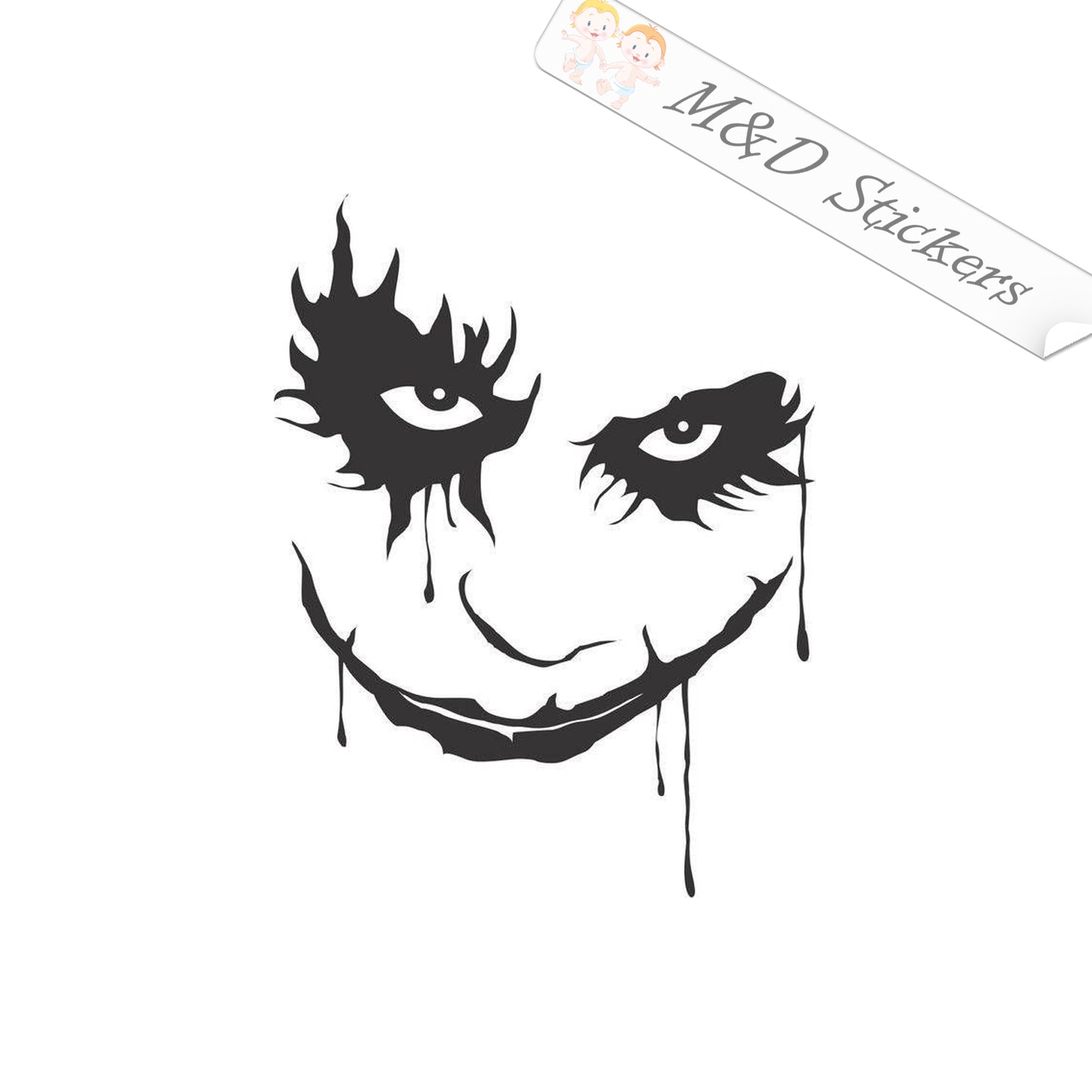 2x Joker Vinyl Decal Sticker Different colors & size for Cars/Bikes/Windows