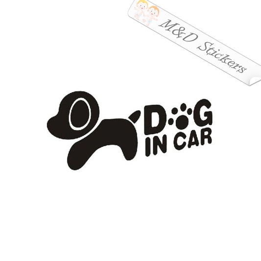 2x Dog on board Vinyl Decal Sticker Different colors & size for Cars/Bikes/Windows