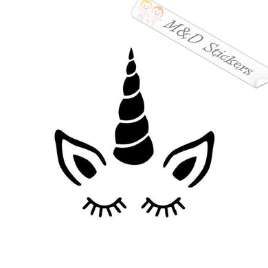 2x Unicorn Head Vinyl Decal Sticker Different colors & size for Cars/Bikes/Windows