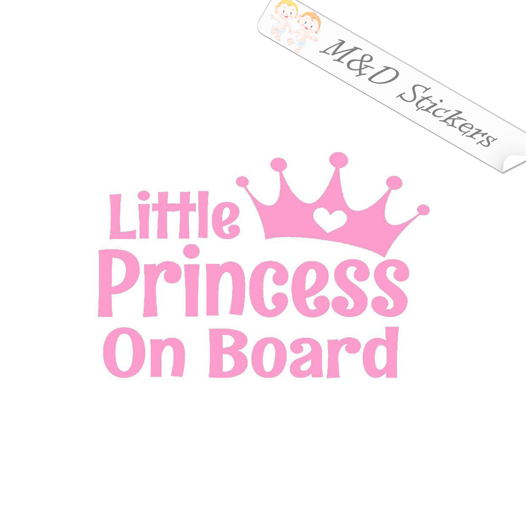 2x Little Princess on Board Vinyl Decal Sticker Different colors & size for Cars/Bikes/Windows