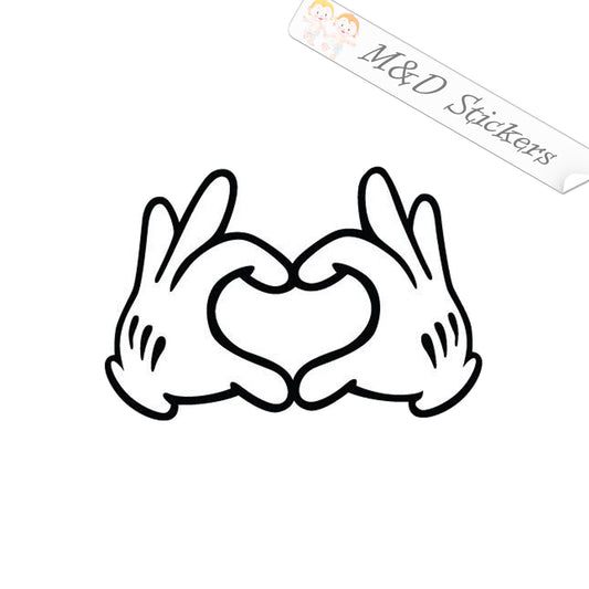 2x I love Disney Vinyl Decal Sticker Different colors & size for Cars/Bikes/Windows