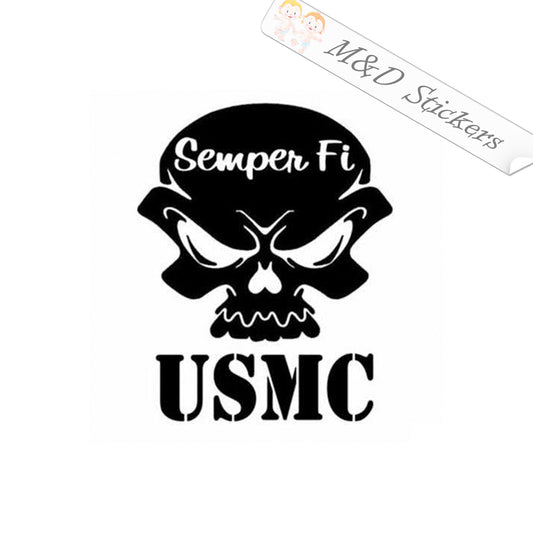 US Marine Corps Semper Fi (4.5" - 30") Vinyl Decal in Different colors & size for Cars/Bikes/Windows