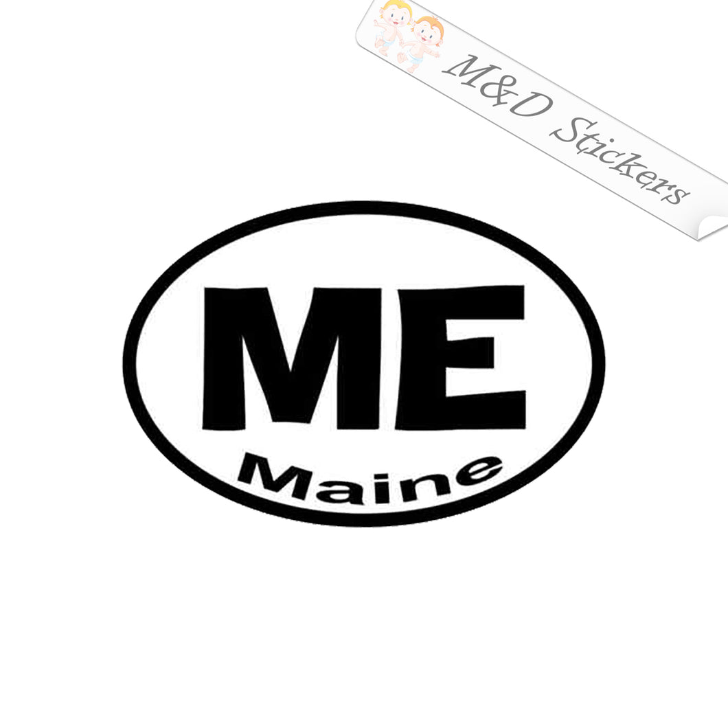 Maine state Eurostyle bumper sticker (4.5