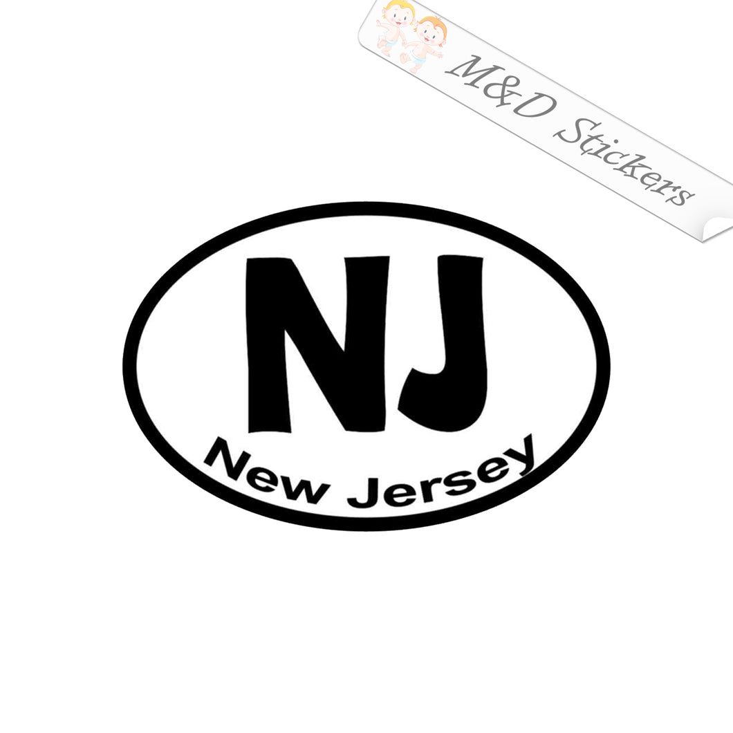 New Jersey state Eurostyle bumper sticker (4.5