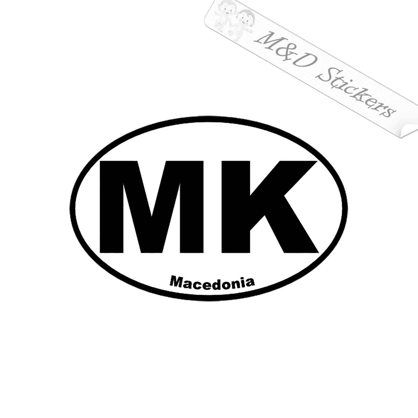 Macedonia Eurostyle bumper sticker (4.5" - 30") Decal in Different colors & size for Cars/Bikes/Windows