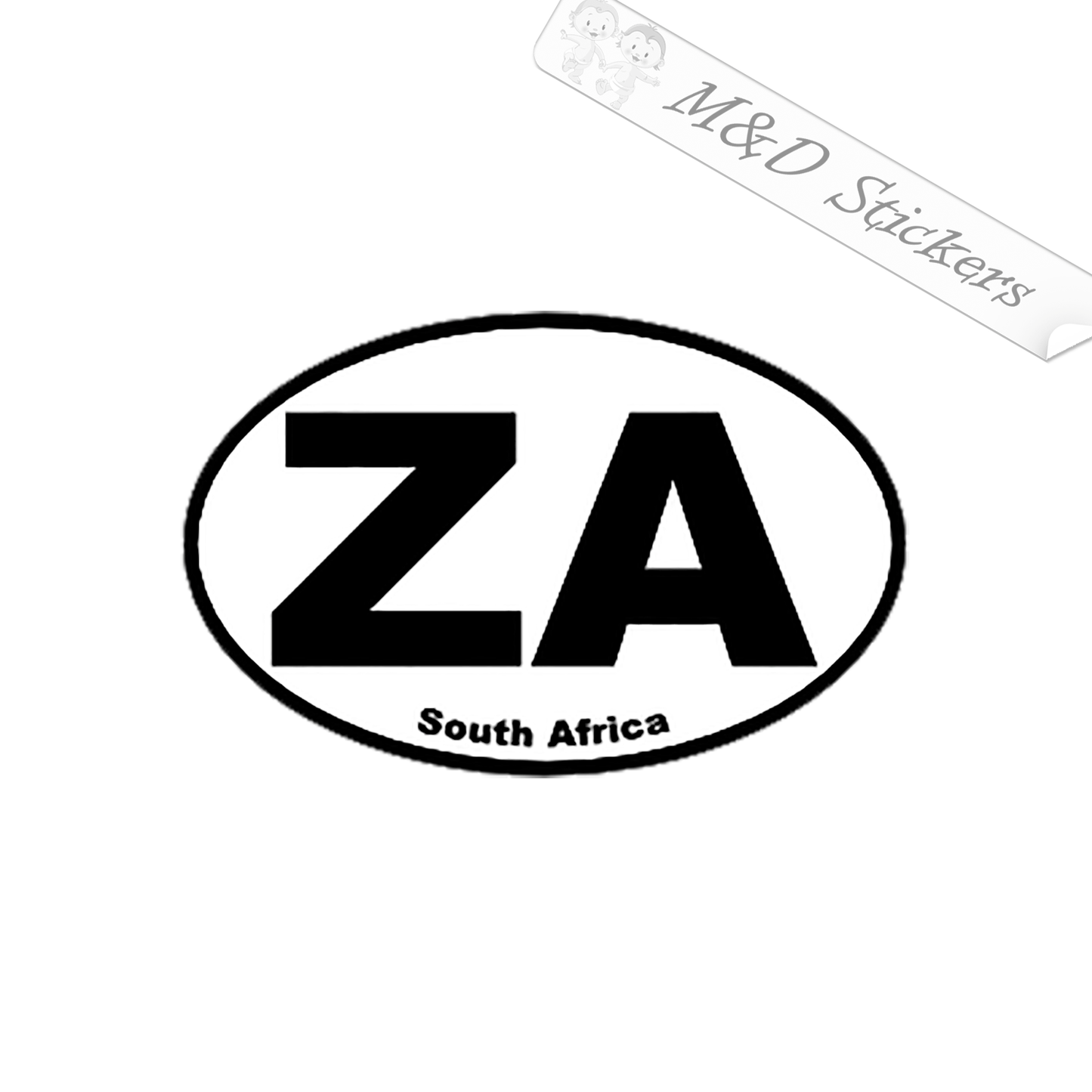 South Africa Eurostyle bumper sticker (4.5" - 30") Decal in Different colors & size for Cars/Bikes/Windows