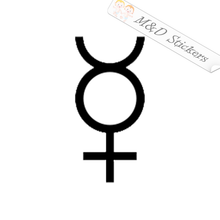 Non-binary Transgender Symbol (4.5" - 30") Vinyl Decal in Different colors & size for Cars/Bikes/Windows