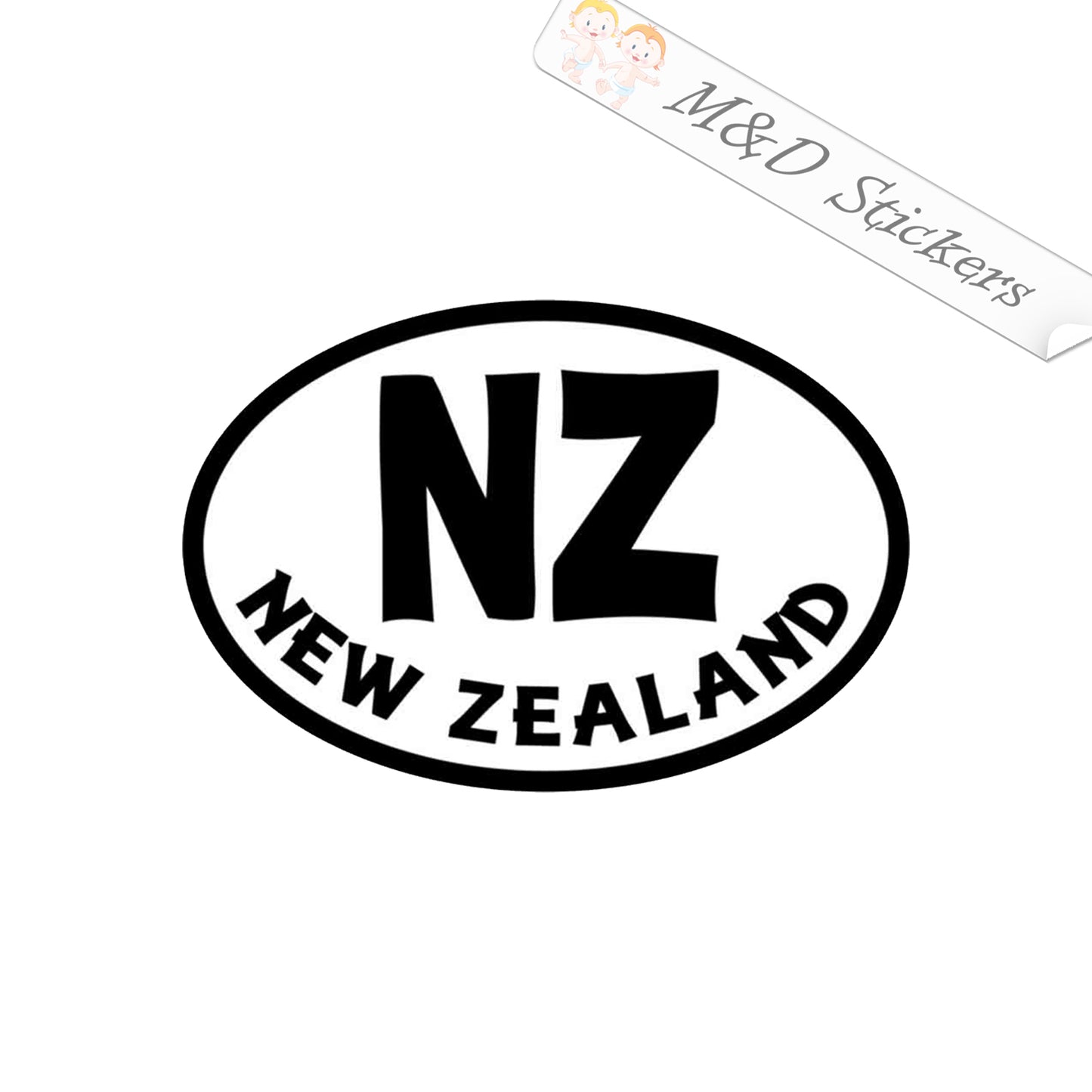 New Zealand Eurostyle bumper sticker (4.5" - 30") Decal in Different colors & size for Cars/Bikes/Windows