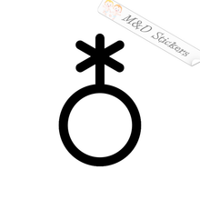 Non-binary Genderqueer Symbol (4.5" - 30") Vinyl Decal in Different colors & size for Cars/Bikes/Windows