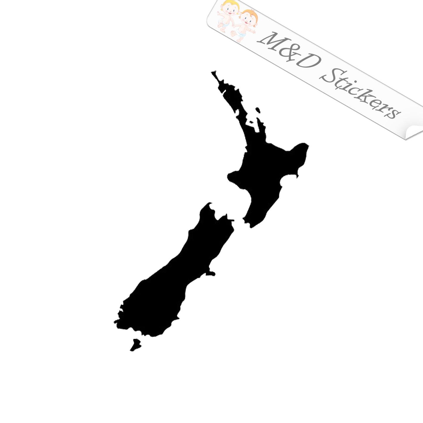 New Zealand Country shape (4.5" - 30") Decal in Different colors & size for Cars/Bikes/Windows