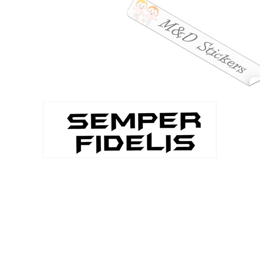 US Marine Corps Semper Fidelis (4.5" - 30") Vinyl Decal in Different colors & size for Cars/Bikes/Windows