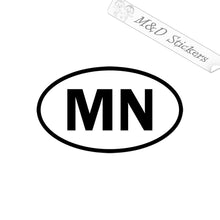 Minnesota state Eurostyle bumper sticker (4.5" - 30") Vinyl Decal in Different colors & size for Cars/Bikes/Windows