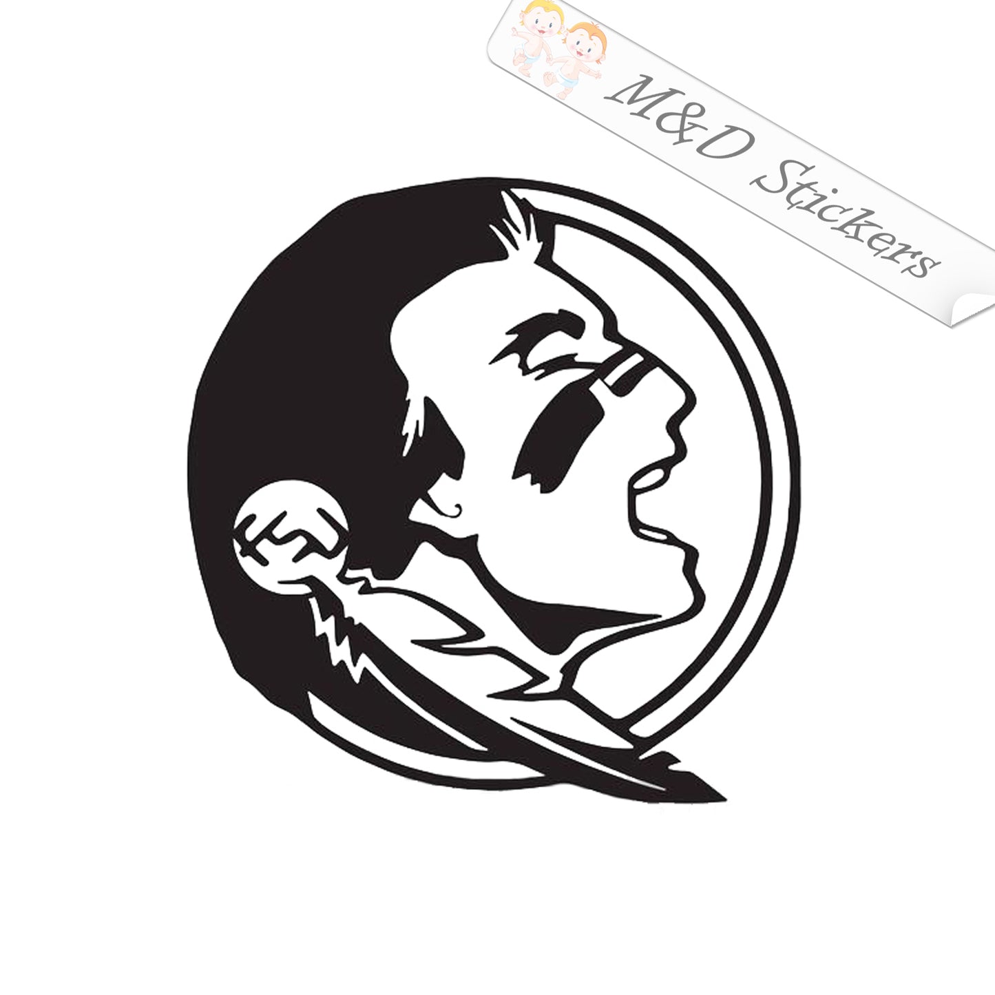 FSU Florida State University Seminoles football Logo (4.5" - 30") Vinyl Decal in Different colors & size for Cars/Bikes/Windows