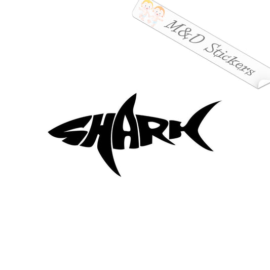 2x Shark Vinyl Decal Sticker Different colors & size for Cars/Bikes/Windows