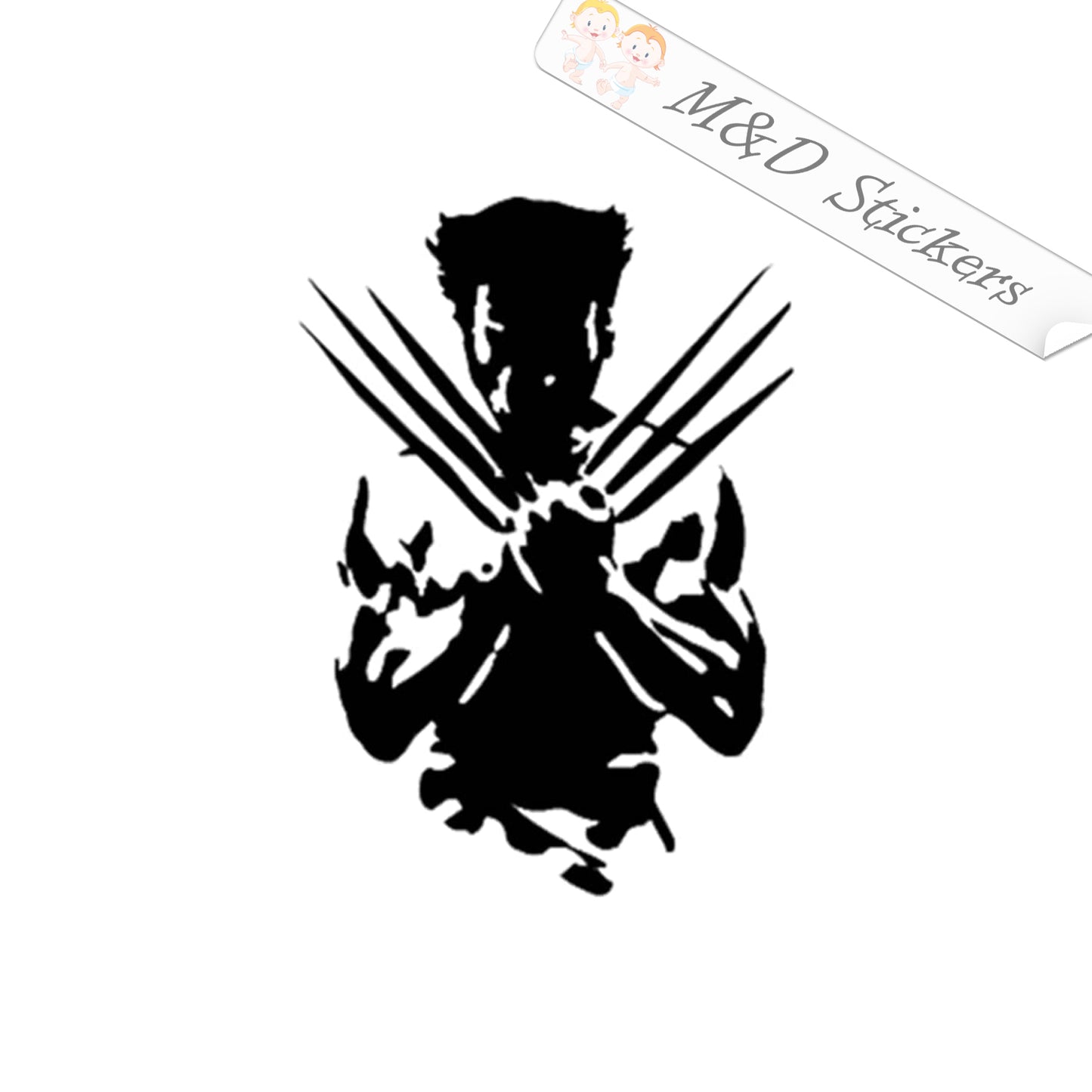 2x Wolverine X-Men Vinyl Decal Sticker Different colors & size for Cars/Bikes/Windows