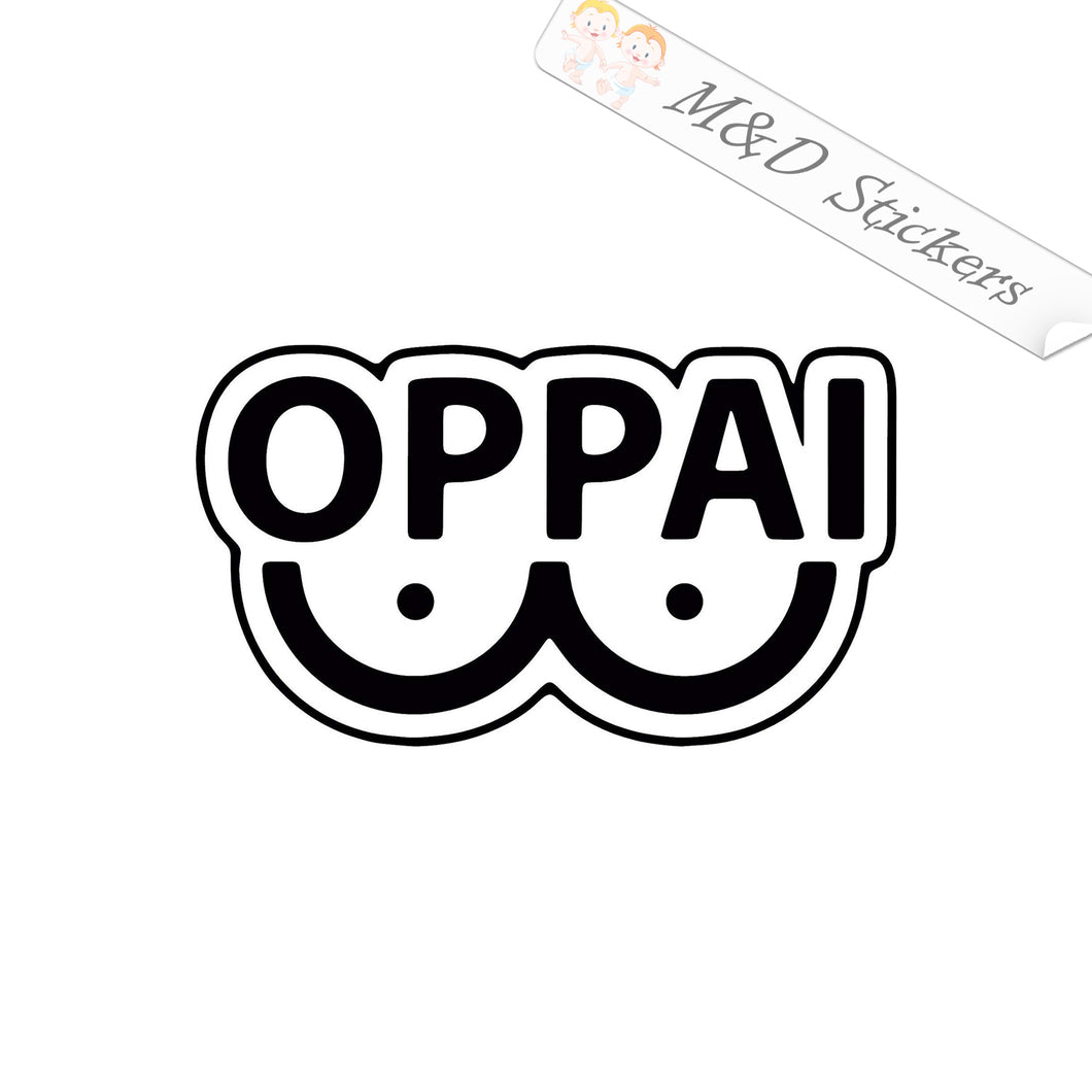 2x OPPAI Vinyl Decal Sticker Different colors & size for Cars/Bikes/Windows