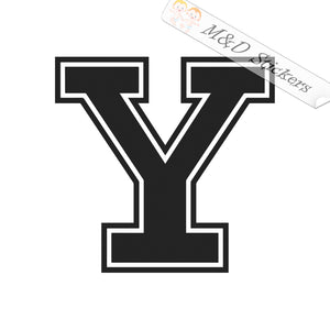 Yale Bulldogs football (4.5" - 30") Vinyl Decal in Different colors & size for Cars/Bikes/Windows