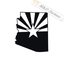 2x Arizona State Flag and state shape Vinyl Decal Sticker Different colors & size for Cars/Bikes/Windows