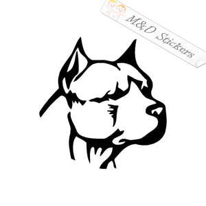 2x Pitbull Head Dog Vinyl Decal Sticker Different colors & size for Cars/Bikes/Windows
