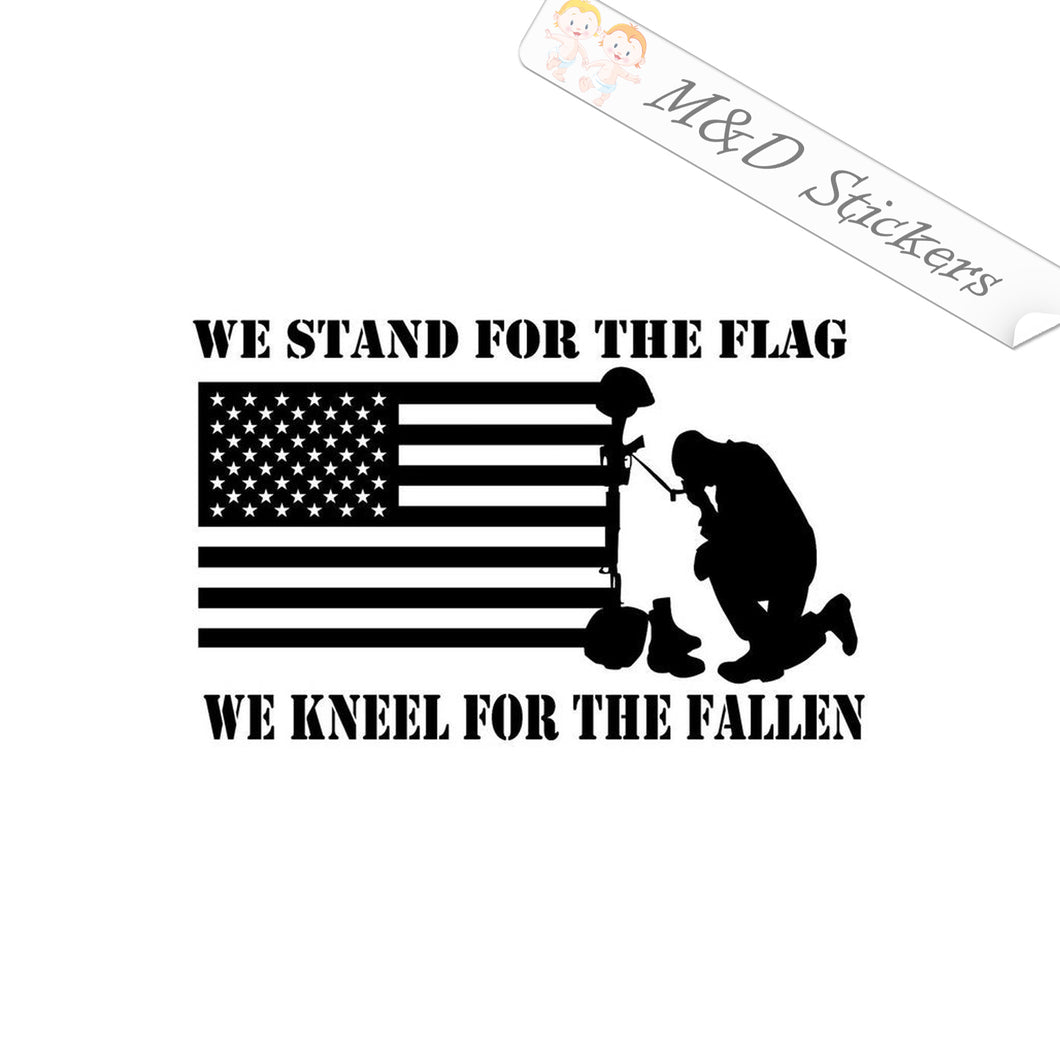2x American Flag We stand for the Flag Vinyl Decal Sticker Different colors & size for Cars/Bikes/Windows