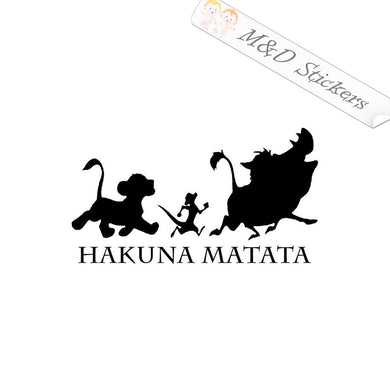 2x Hakuna Matata Vinyl Decal Sticker Different colors & size for Cars/Bikes/Windows