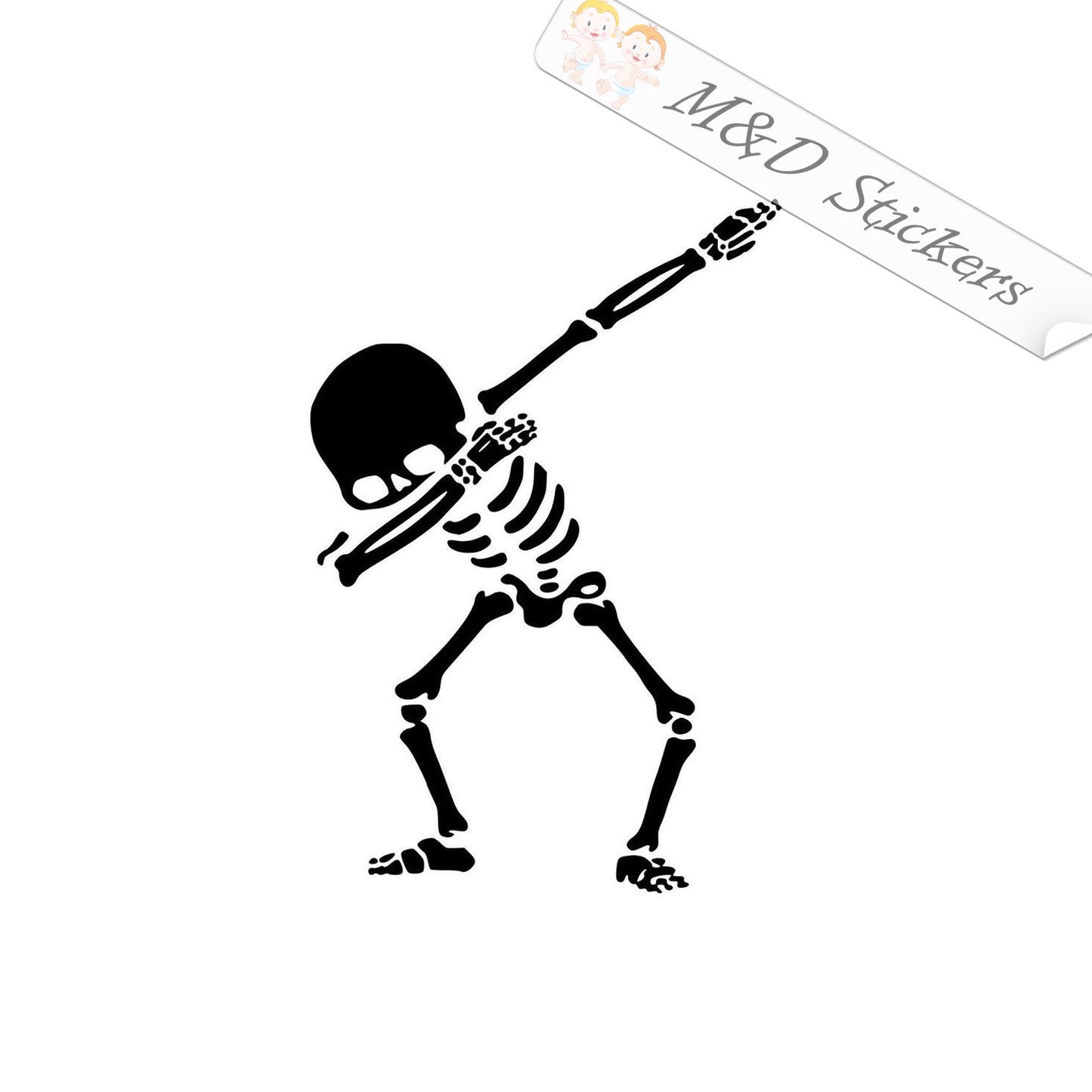 2x Dub skeleton Vinyl Decal Sticker Different colors & size for Cars/Bikes/Windows